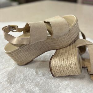 Michael Kors Tan Wedge Sandals